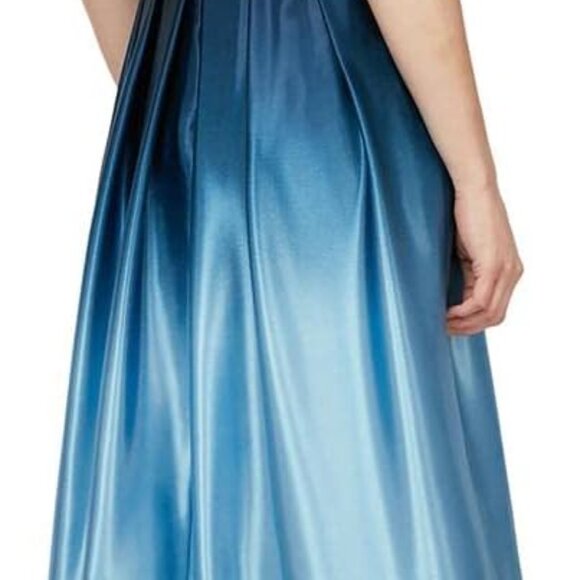 SL Fashions - Plus Size Ombre A-Line Gown - Picture 2 of 3